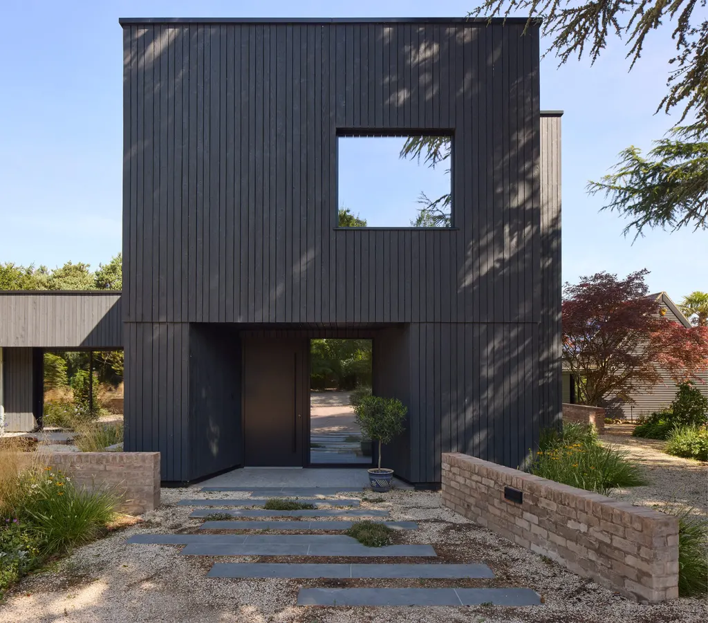 Allan Joyce Architects has completed a charred timber-clad home in Nottinghamshire