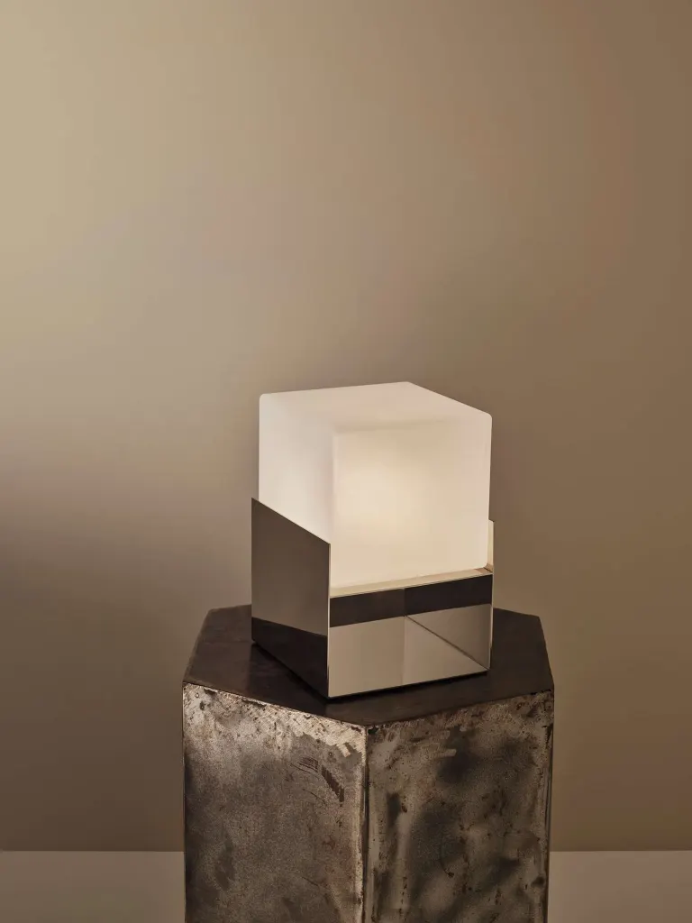 Kelly Hoppen Rechargeable Square Glass Lamp