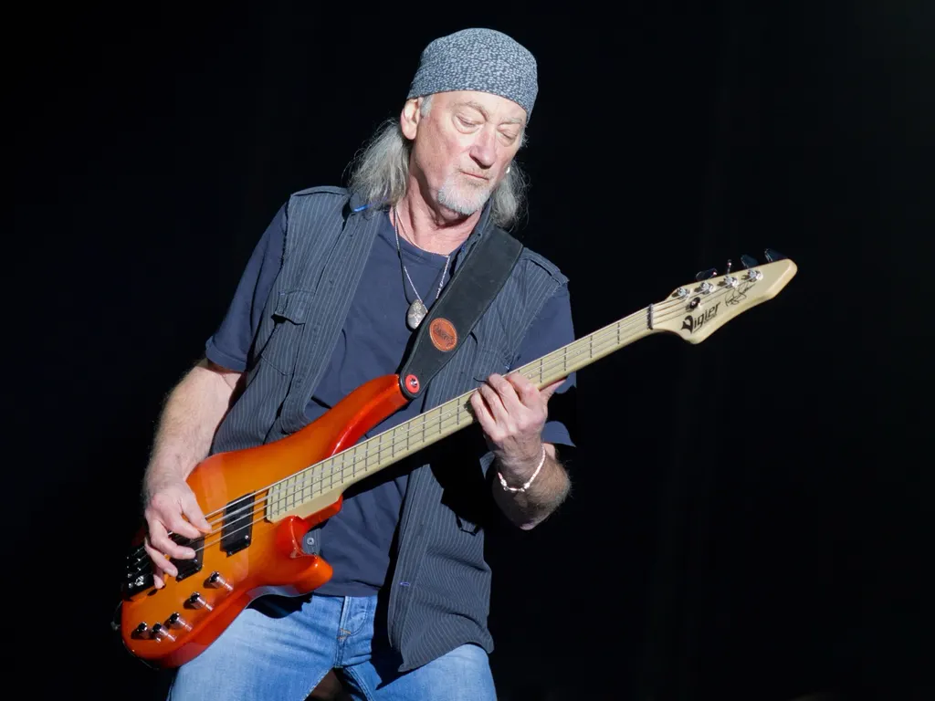 Roger Glover of Deep Purple on stage