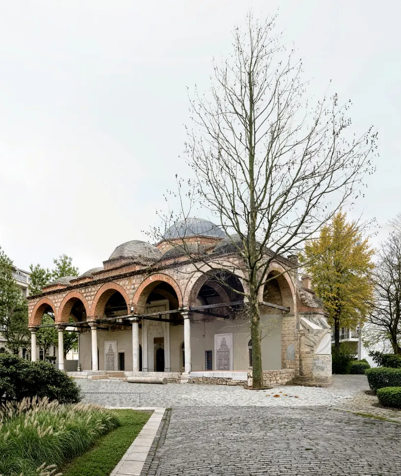 Alatza Imaret, a renewed public setting, enhances the presence of the Ottoman monument