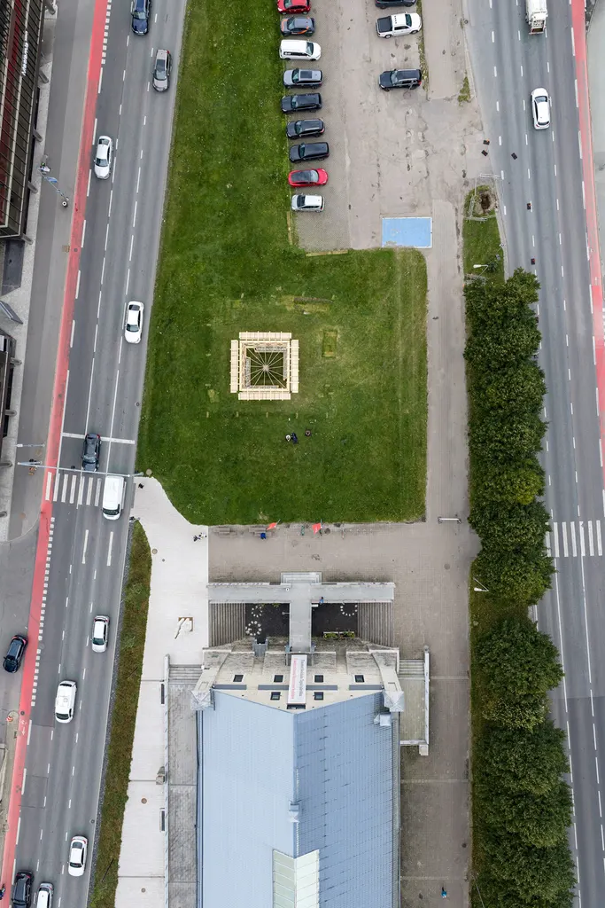 It sits outside the Estonian Museum of Architecture