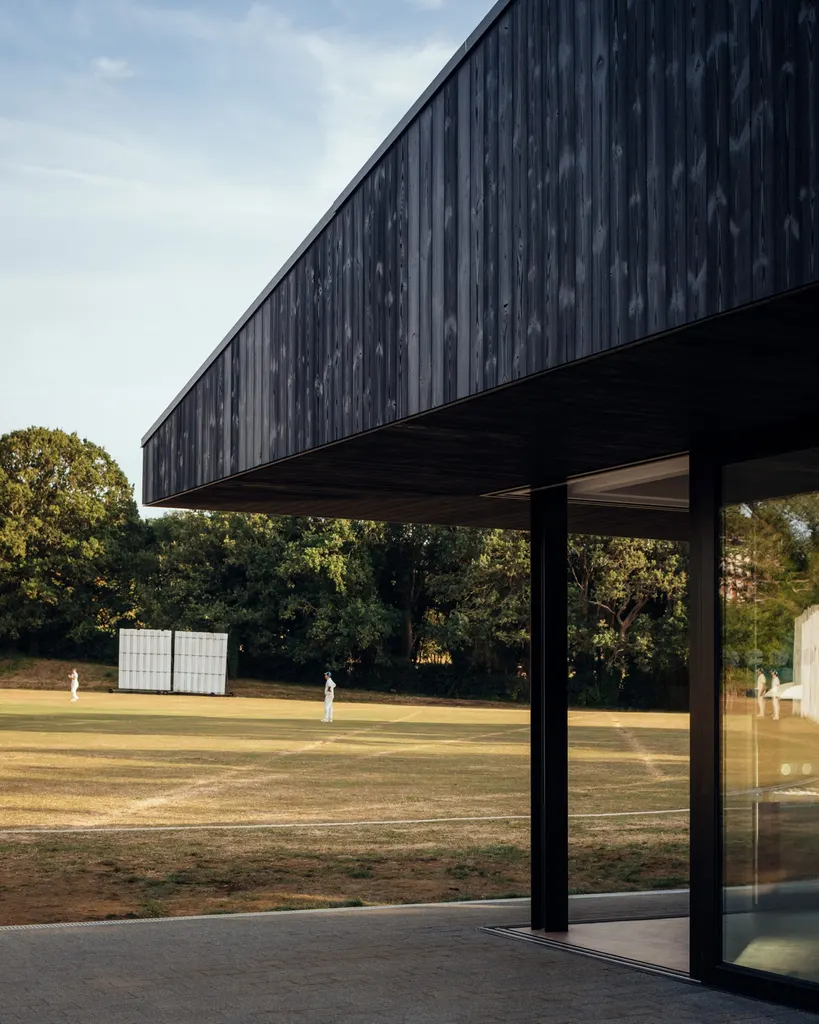 The pavilion overlooks the main pitch