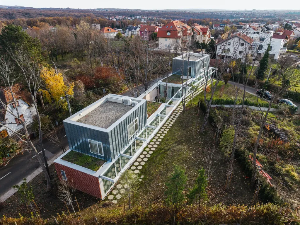 Aerial view of the Double-Villa Bukovac