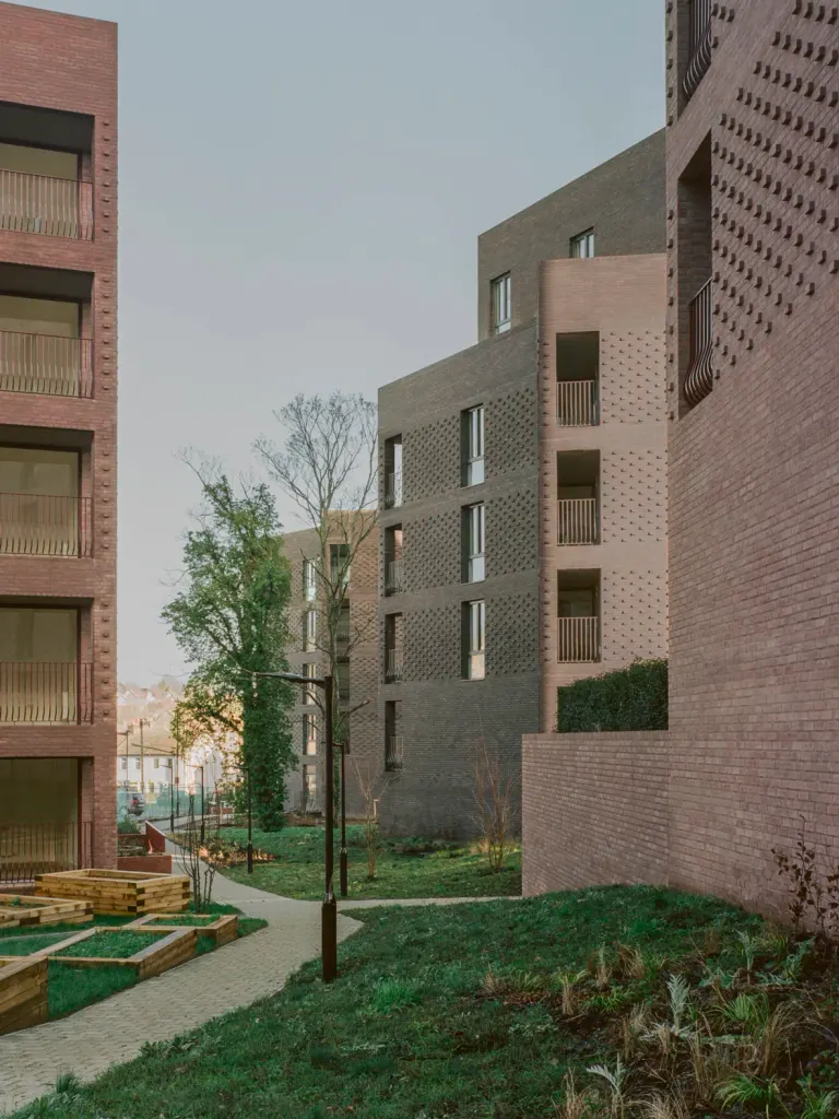 exteriors showing brick volumes of Lion Green Road