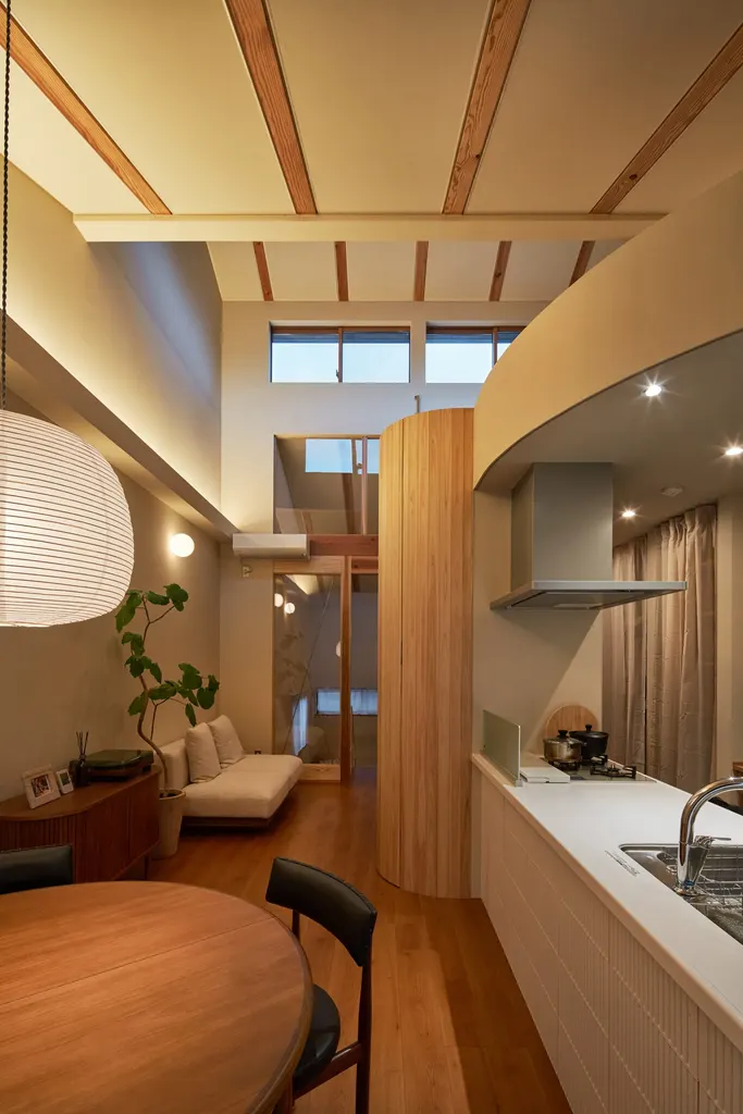 Clerestory windows illuminate the space