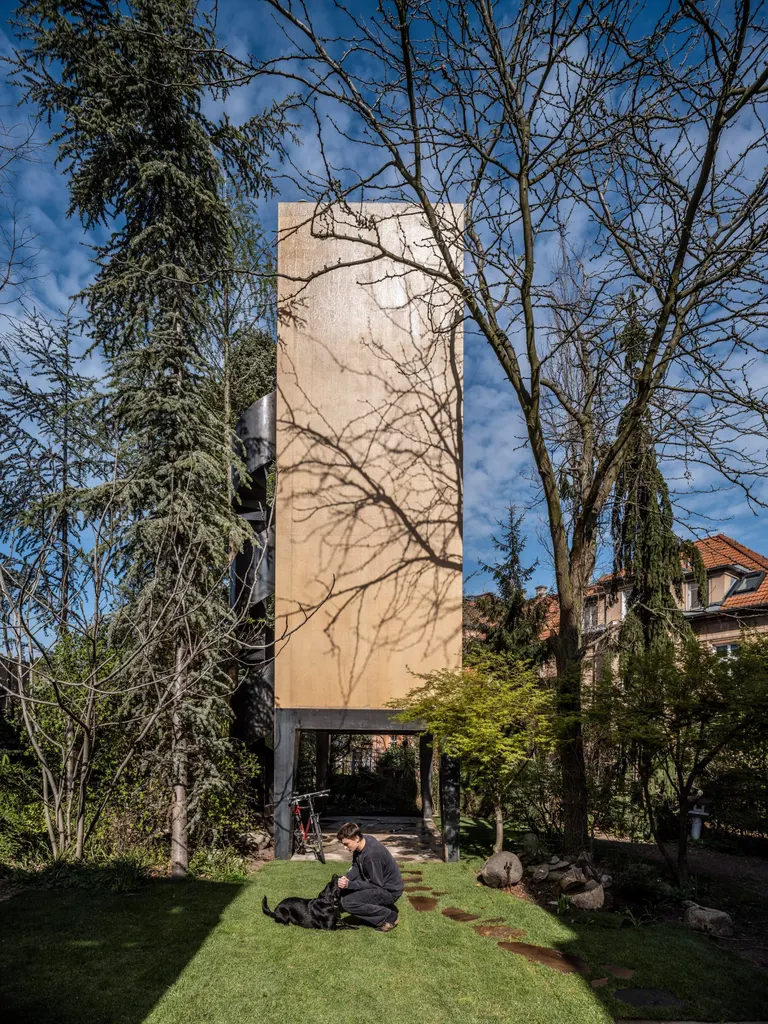 It was prefabricated from wood and steel