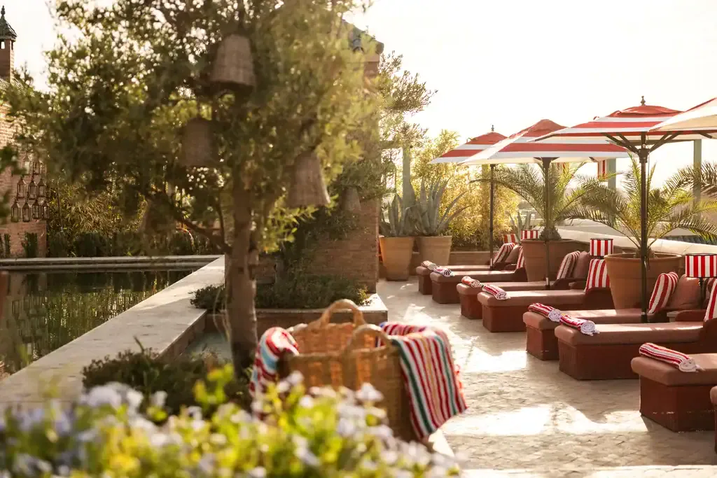 The red-and-white, striped furniture of El Fenn's outdoor areas has become its signature statement, with travelers flocking to the property from every corner of the world to immortalize it in their holiday snapshots.
