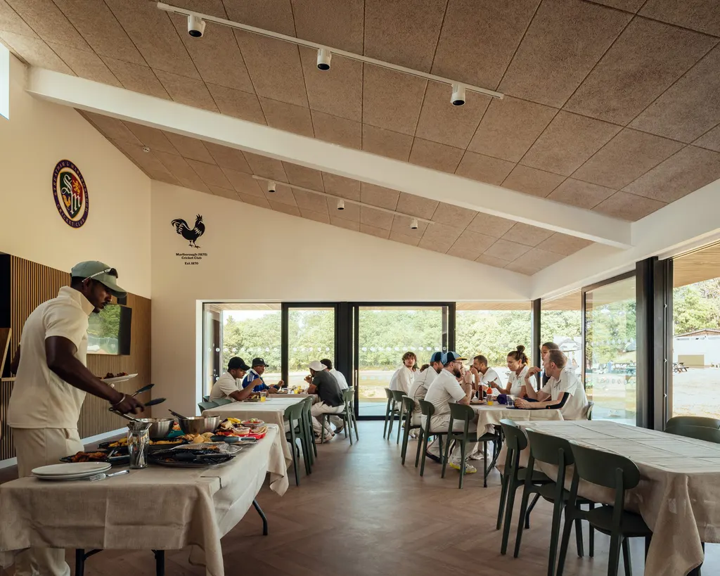 The clubroom was designed to be a flexible space