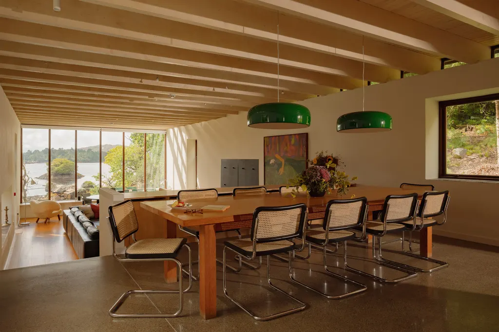 The social spaces are held on the ground floor