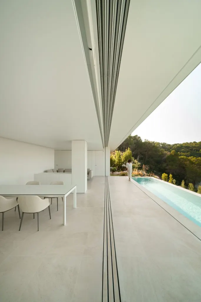 Minimalist finishes feature throughout the project