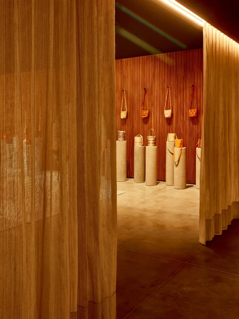 Inside the cinematic showroom of Verdi, one of Sharon Costi's designated stops when in town.