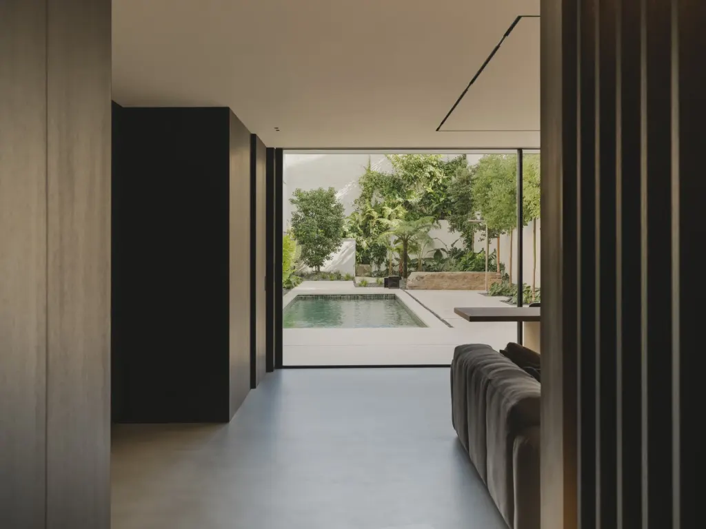 The ground floor flows out into the garden