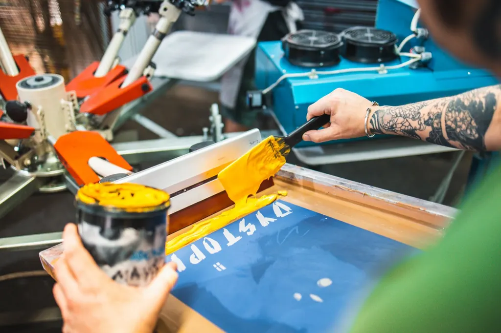 Screen printing at Printed Athens
