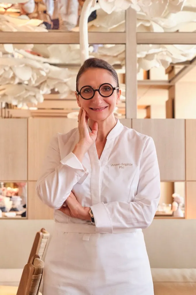 Anne-Sophie Pic at her Paris restaurant