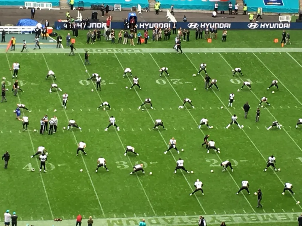 An NFL game at Wembley Stadium