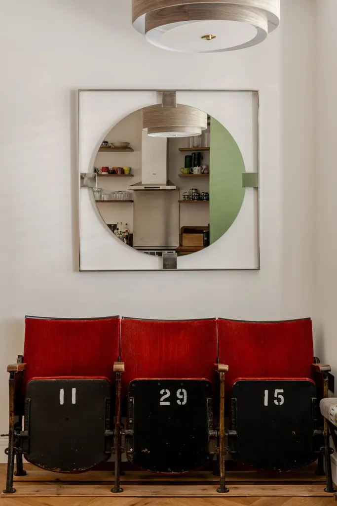 The home has plenty of curved and circular details