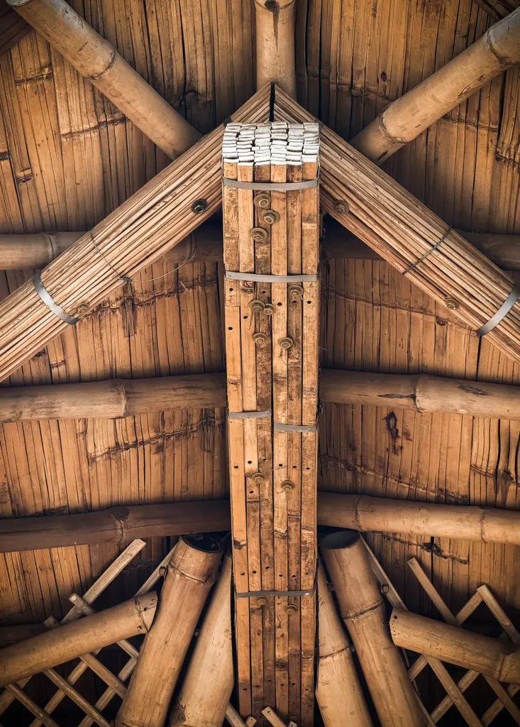 A mix of types of bamboo was used