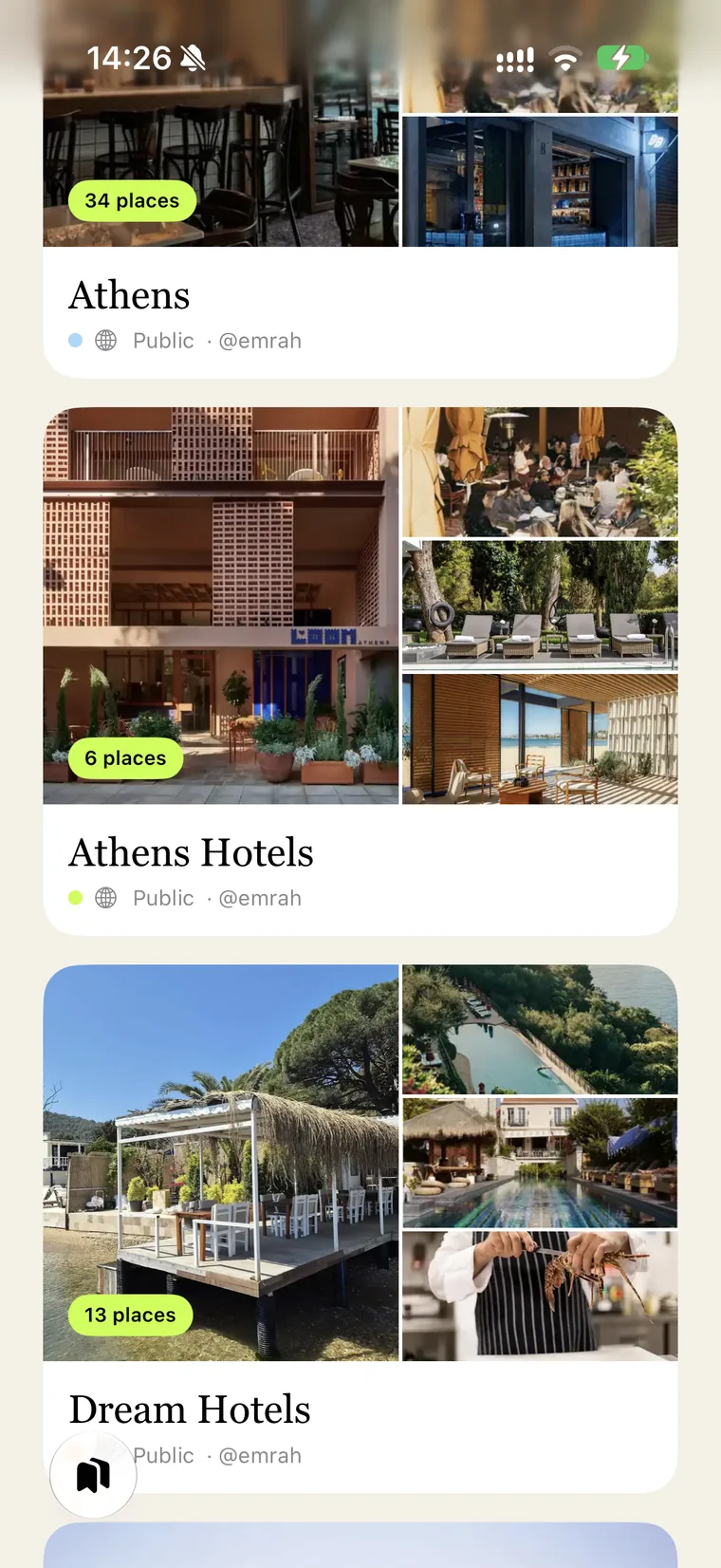 Public lists by @emrah: Athens, Athens Hotels and Dream Hotels